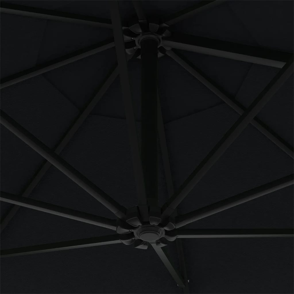 Wall-Mounted Garden Parasol With Leds 300 Cm