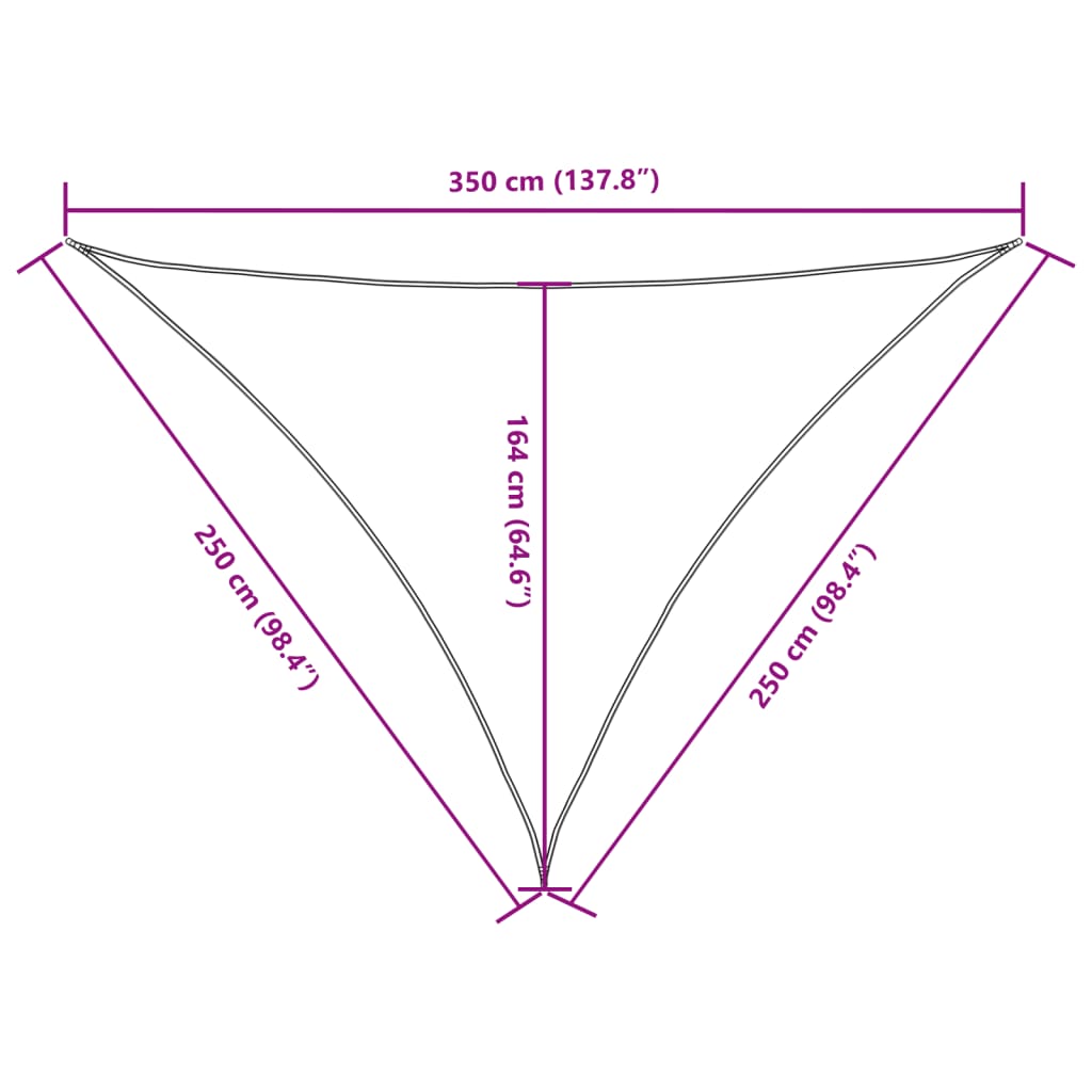 Sunshade Sail Oxford Fabric Triangular