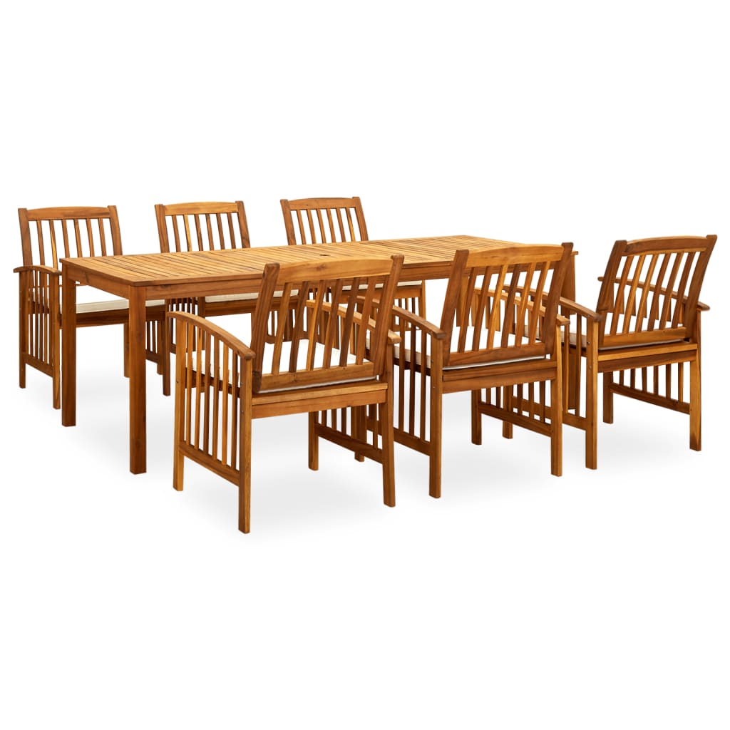 9 Piece Garden Dining Set With Cushions Solid Acacia Wood