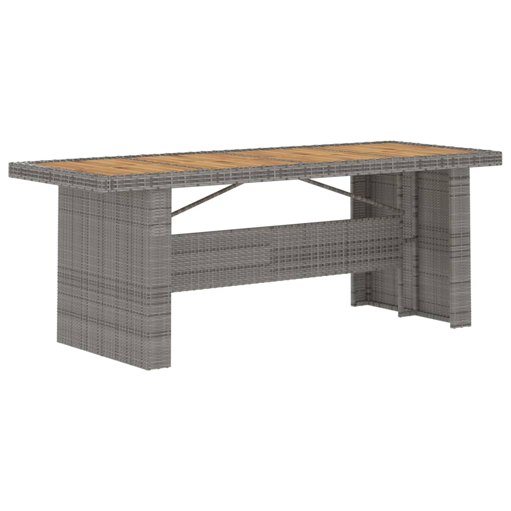 9 Piece Outdoor Dining Set With Cushions Poly Rattan Grey