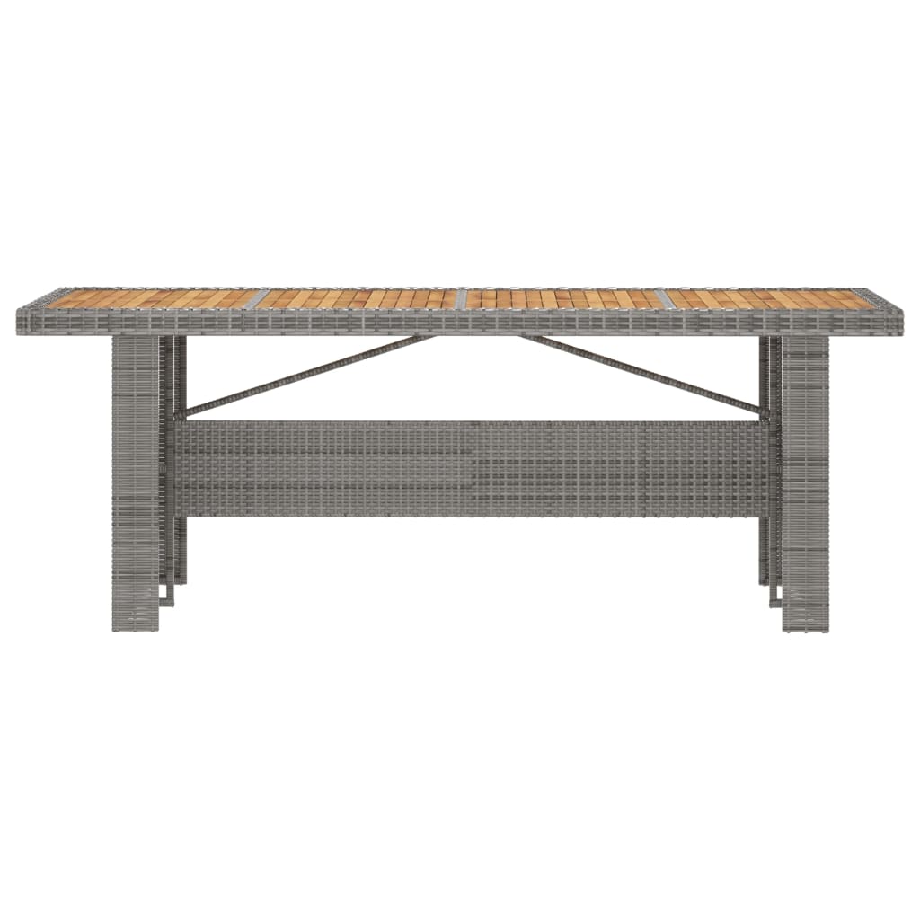 9 Piece Outdoor Dining Set With Cushions Poly Rattan Grey