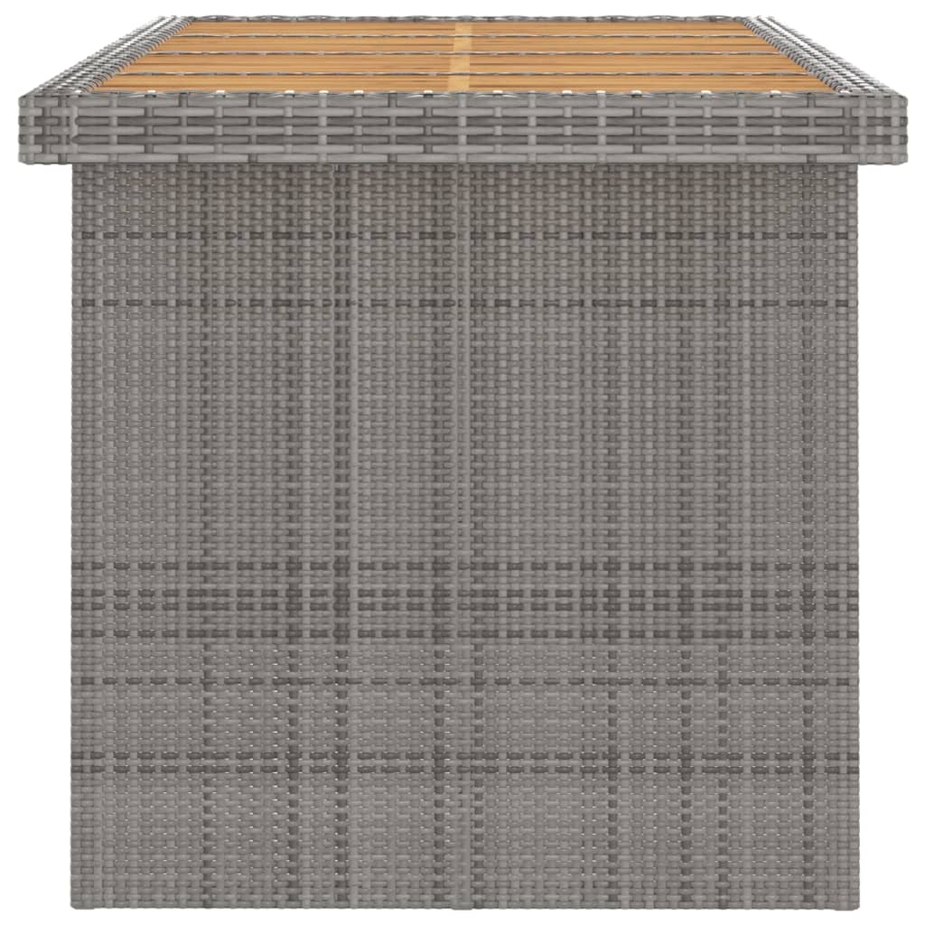 9 Piece Outdoor Dining Set With Cushions Poly Rattan Grey