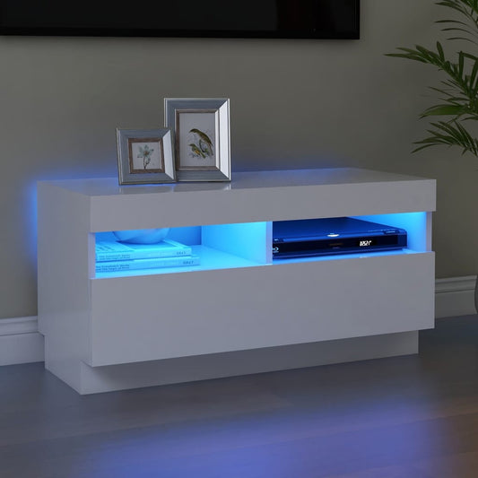 Tv Cabinet With Led Lights 80X35X40 Cm