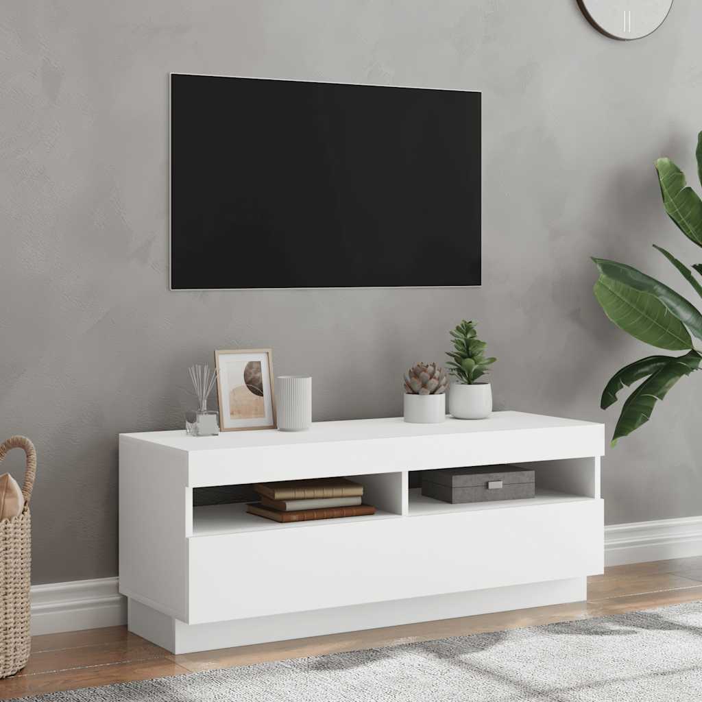 Tv Cabinet With Led Lights 80X35X40 Cm