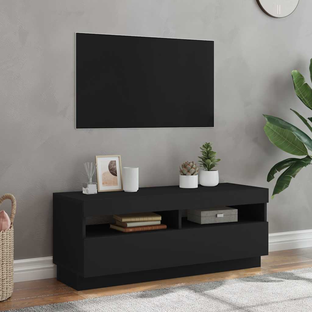 Tv Cabinet With Led Lights 80X35X40 Cm