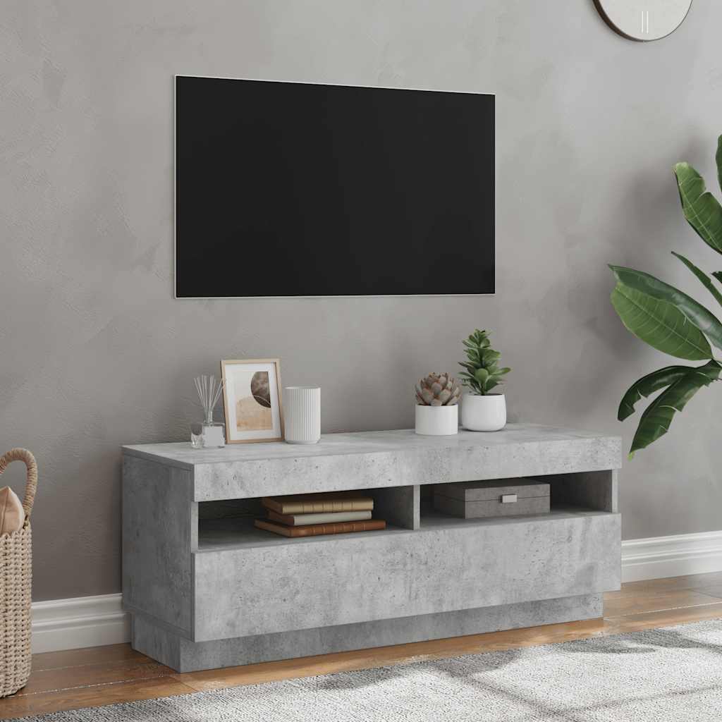 Tv Cabinet With Led Lights 80X35X40 Cm