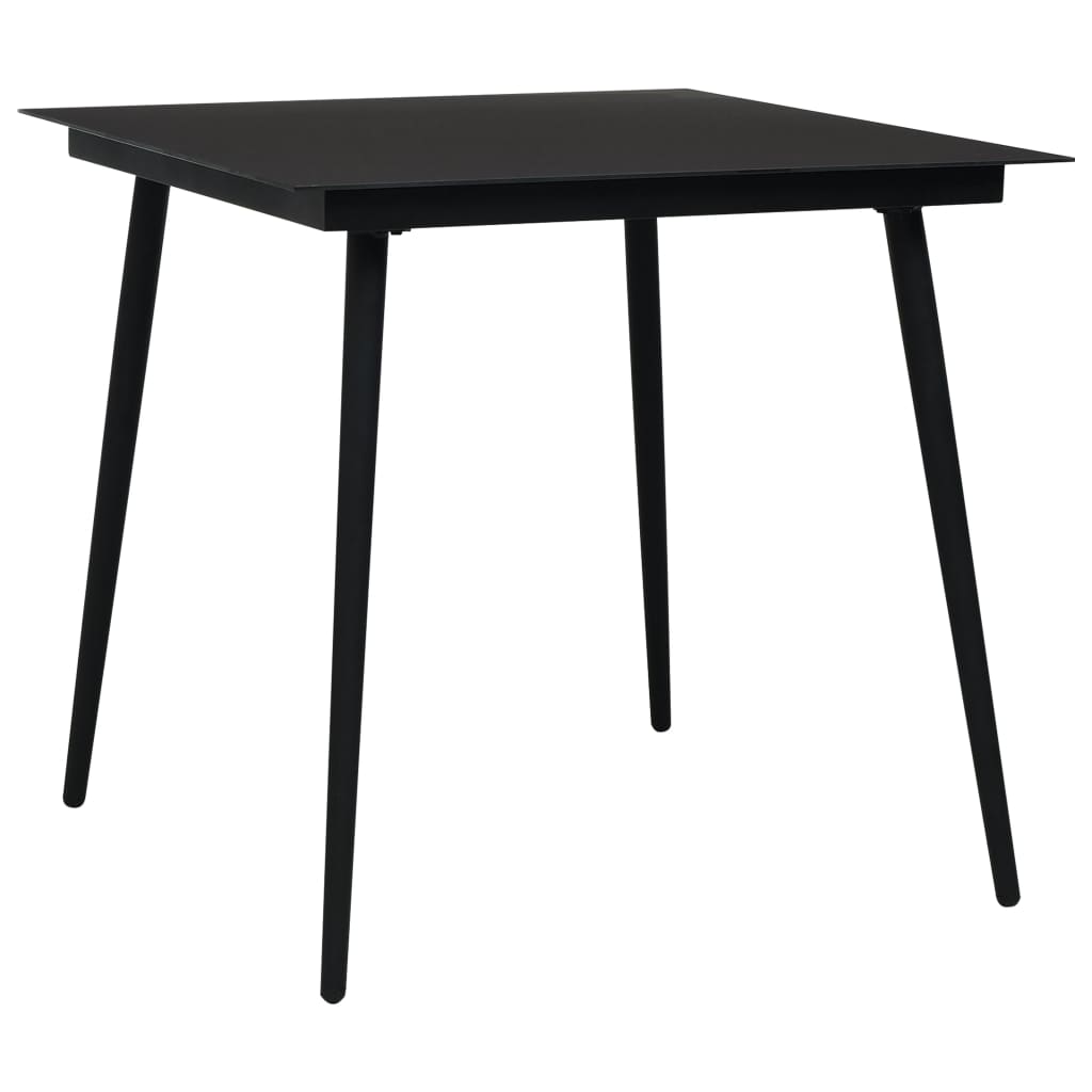 3 Piece Outdoor Dining Set Pvc Rattan Black