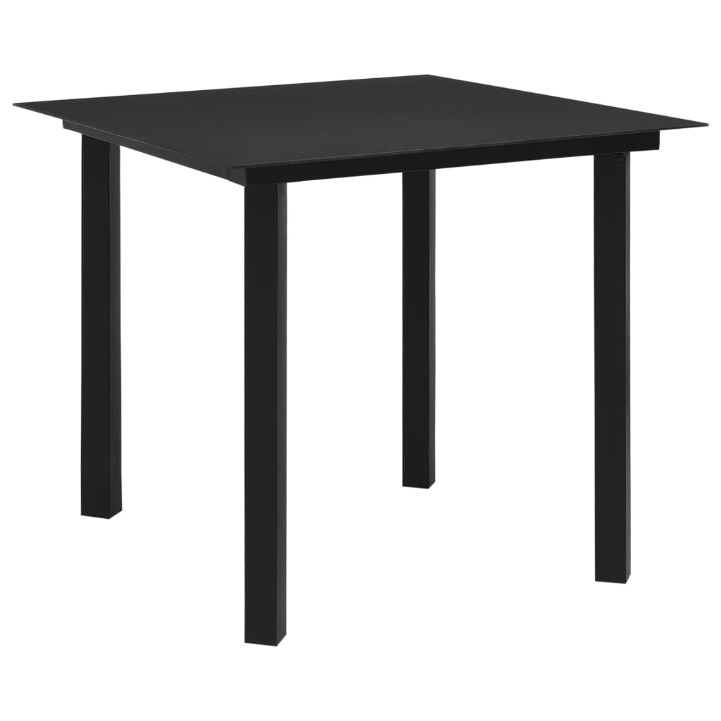 3 Piece Outdoor Dining Set Pvc Rattan Black