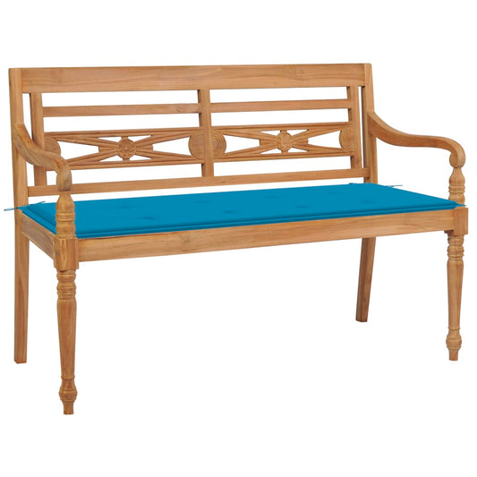 Batavia Bench With Cushion Solid Teak Wood