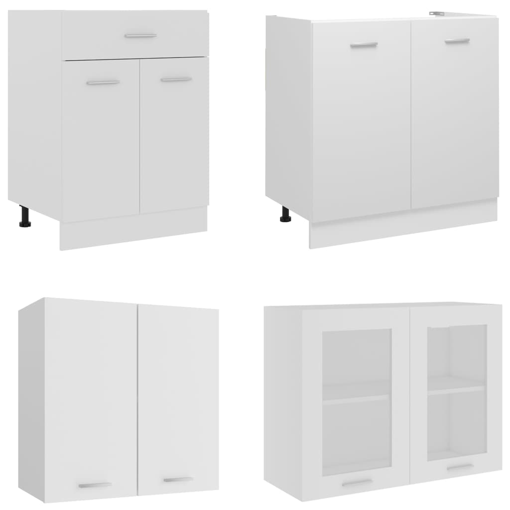 4 Piece Kitchen Cabinet Set Lyon Engineered Wood