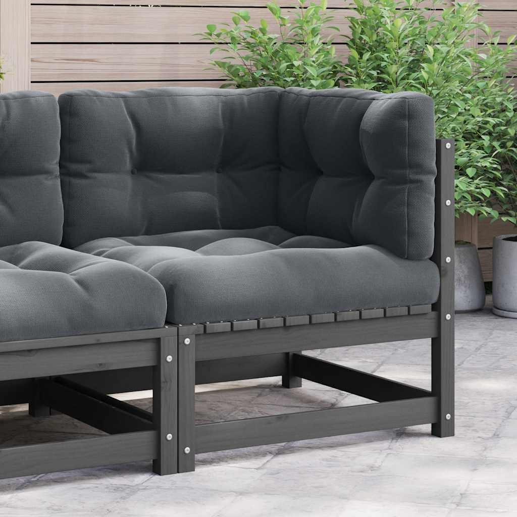 3 Piece Garden Lounge Set With Cushions Solid Pinewood