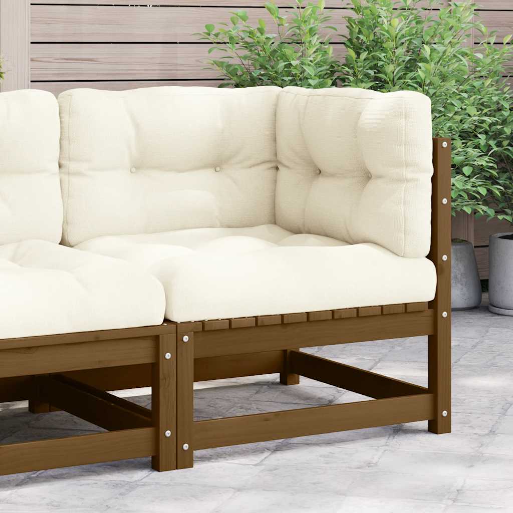 3 Piece Garden Lounge Set With Cushions Solid Pinewood