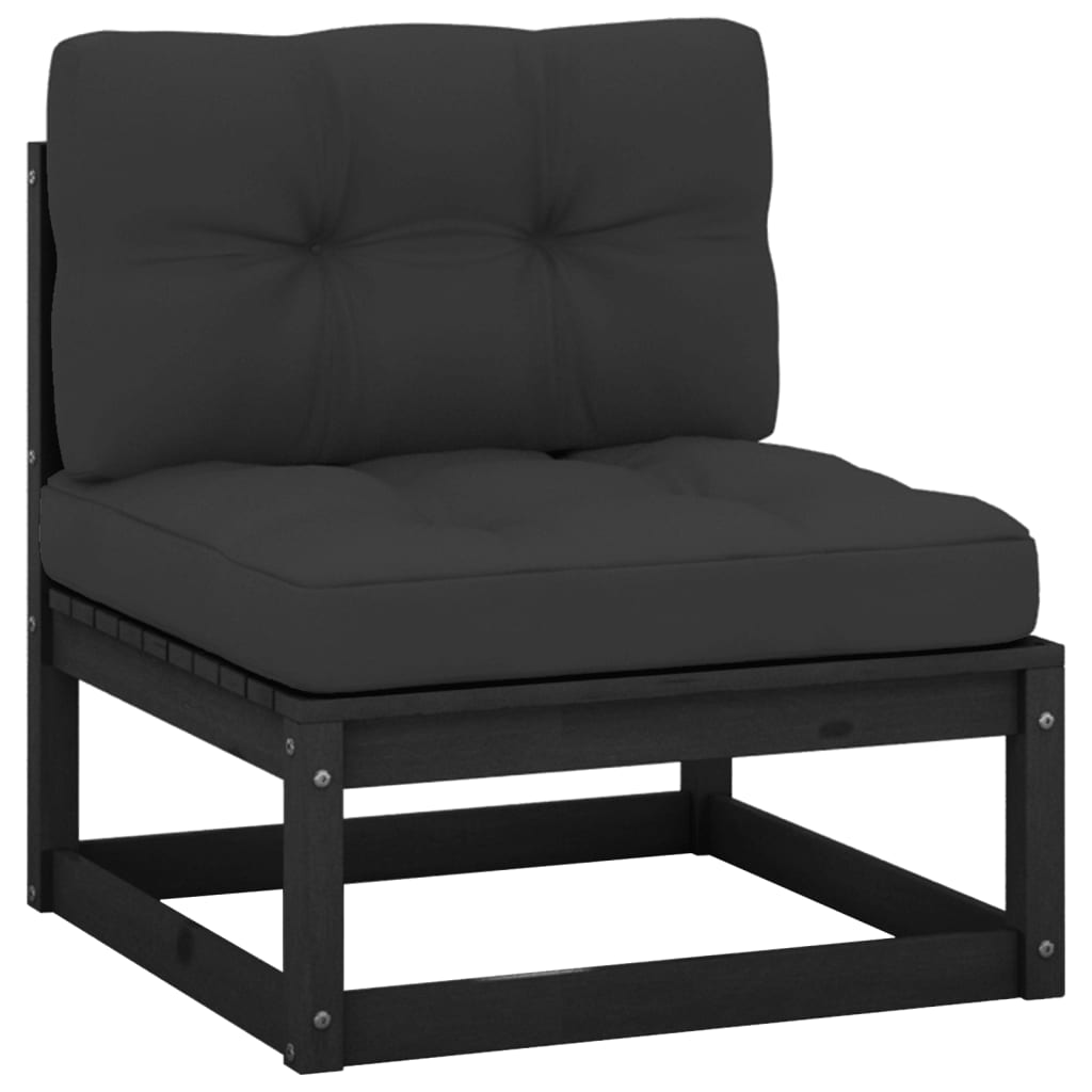 3 Piece Garden Lounge Set With Cushions Solid Pinewood