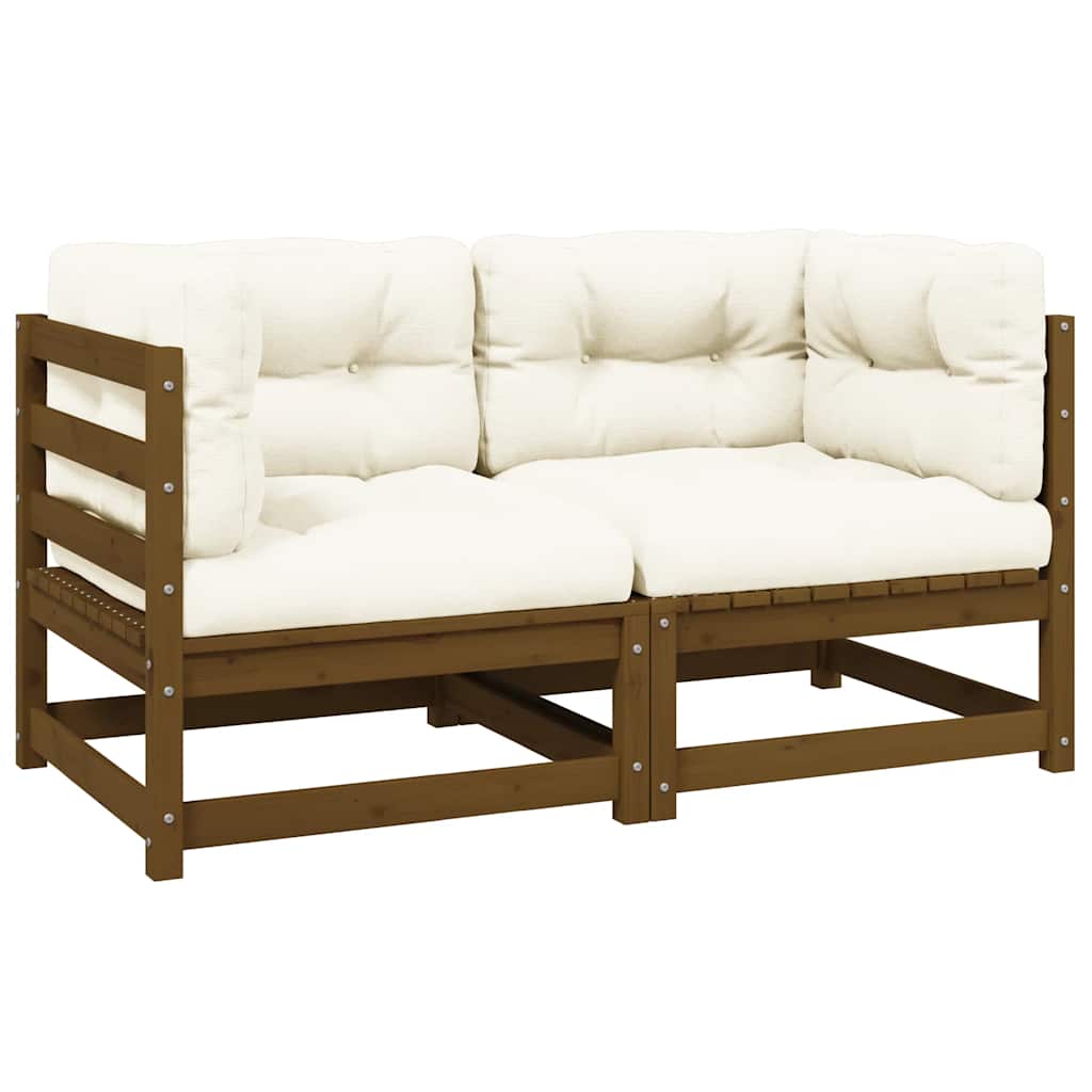 3 Piece Garden Lounge Set With Cushions Solid Pinewood