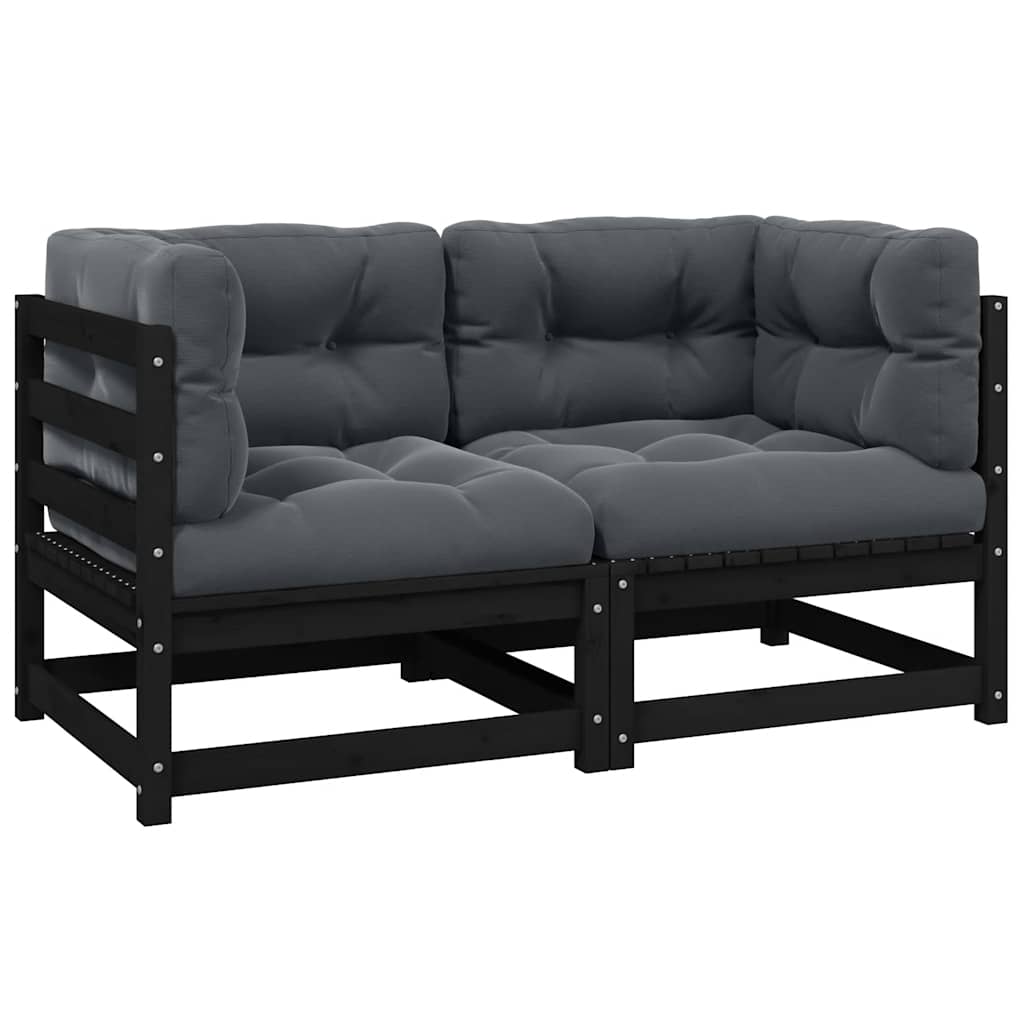 3 Piece Garden Lounge Set With Cushions Solid Pinewood