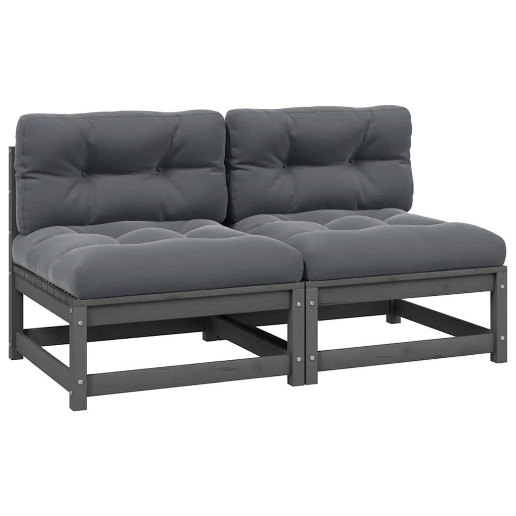 3 Piece Garden Lounge Set With Cushions Solid Pinewood