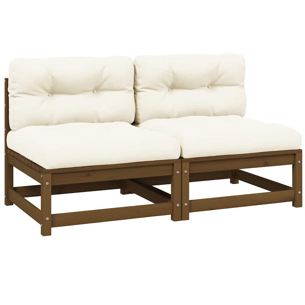 3 Piece Garden Lounge Set With Cushions Solid Pinewood