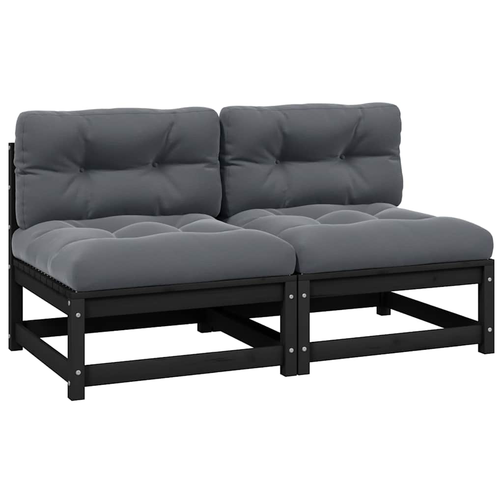 3 Piece Garden Lounge Set With Cushions Solid Pinewood