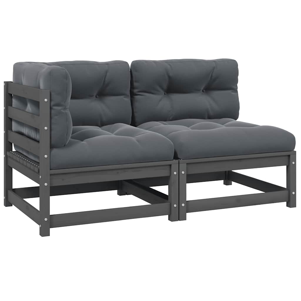 3 Piece Garden Lounge Set With Cushions Solid Pinewood
