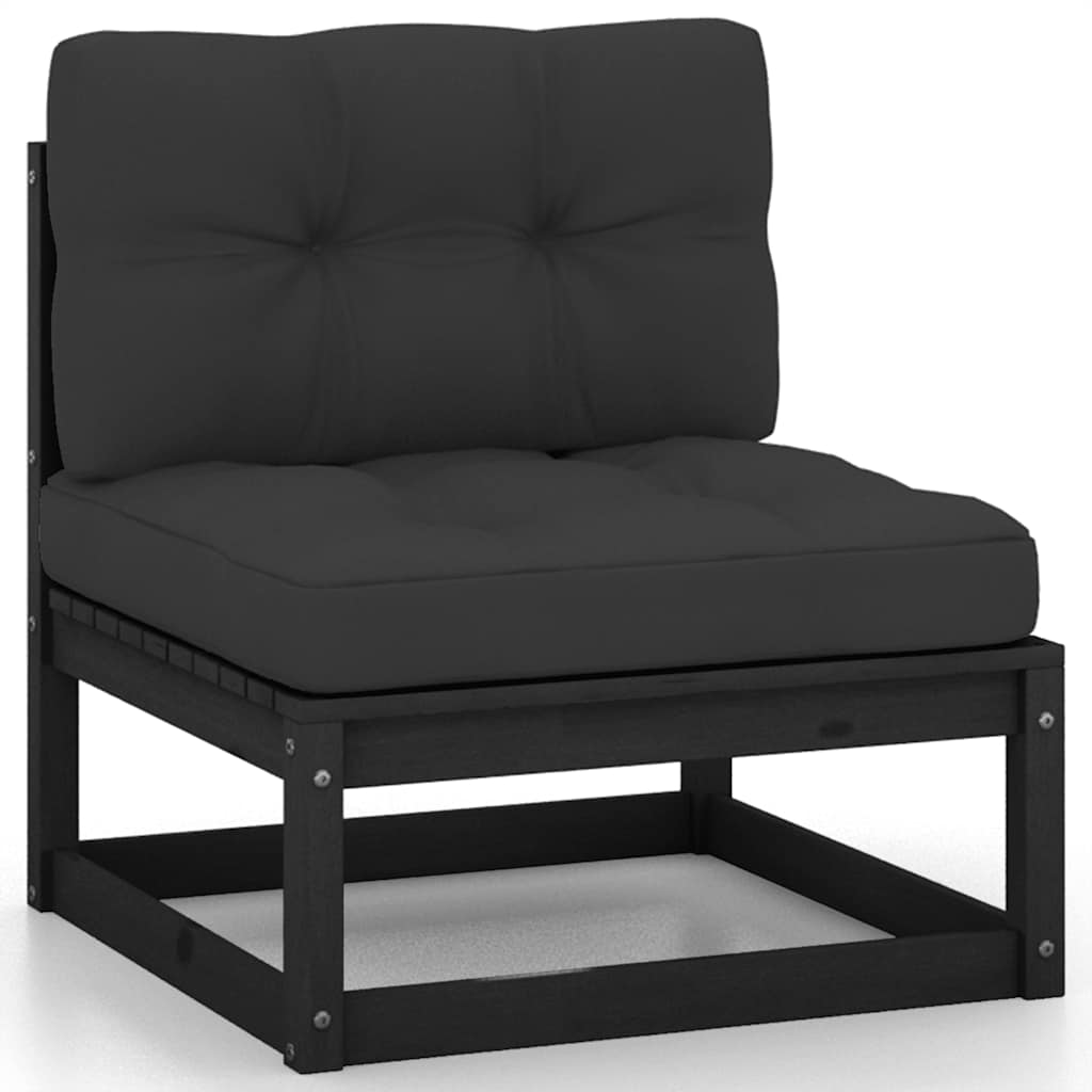 3 Piece Garden Lounge Set With Cushions Solid Pinewood
