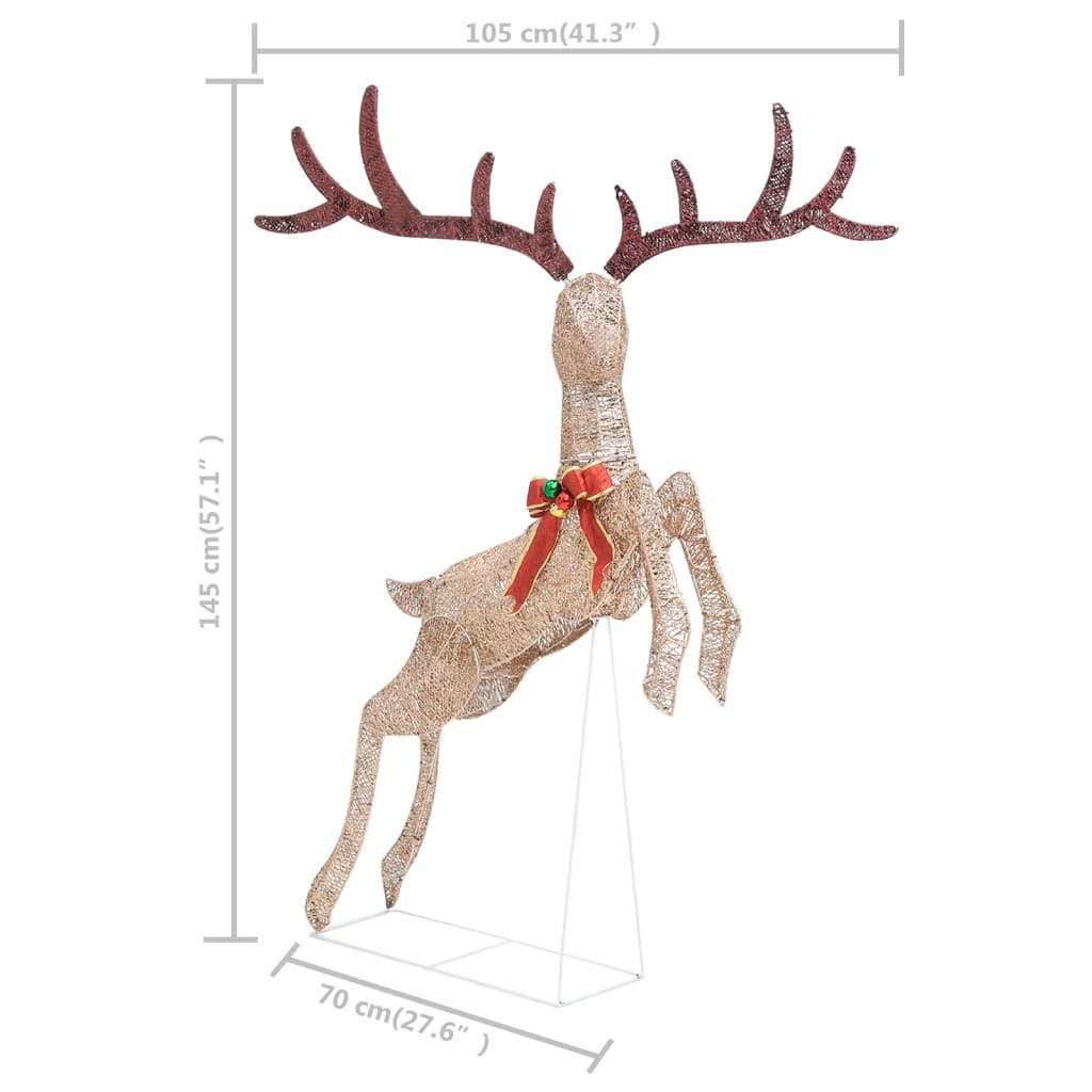 Flying Reindeer Christmas Decoration 120 Leds Warm White