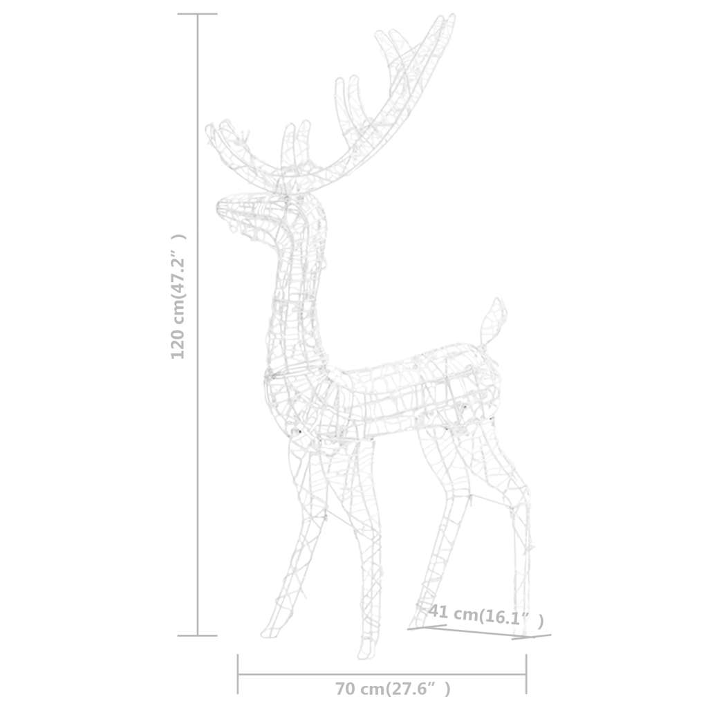 Acrylic Reindeer Christmas Decoration 140 Leds 120 Cm