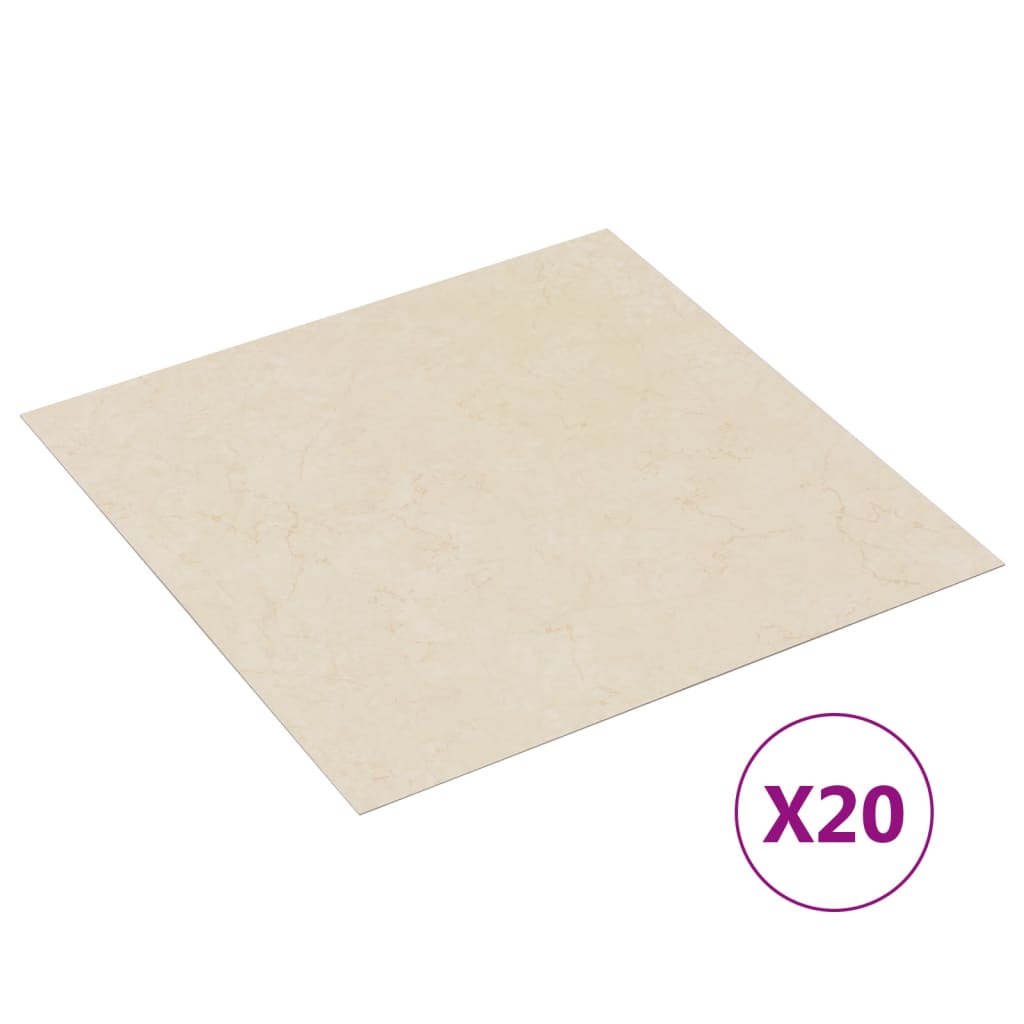 Self-Adhesive Flooring Planks 20 Pcs Pvc 1.86 M² Beige