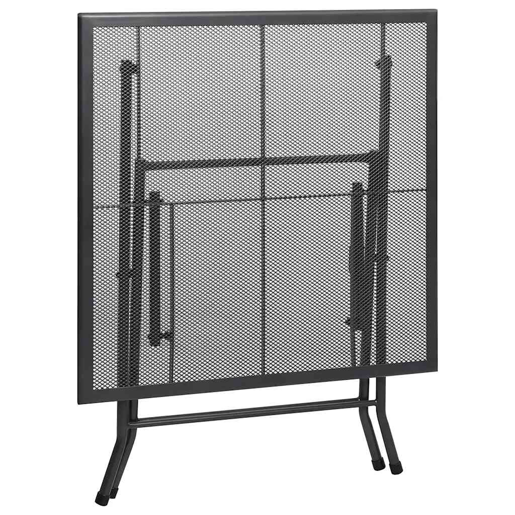 5 Piece Garden Dining Set Steel Anthracite