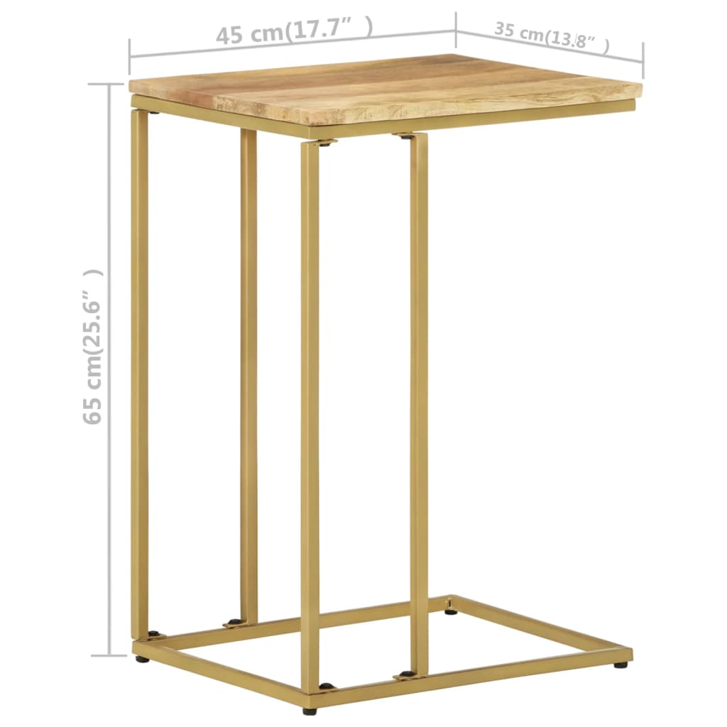 Side Table 35X45X65 Cm Solid Mango Wood