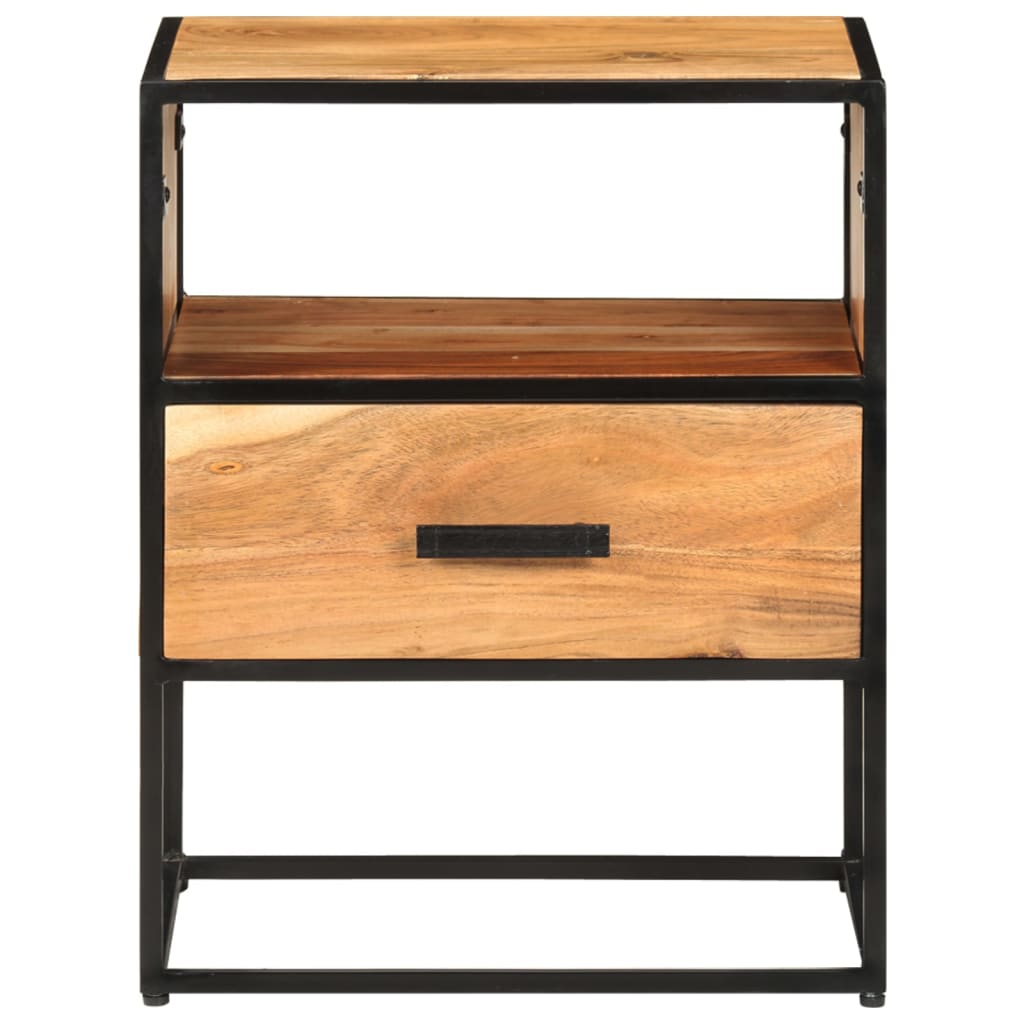 Bed Cabinet 40X30X50 Cm Solid Acacia Wood