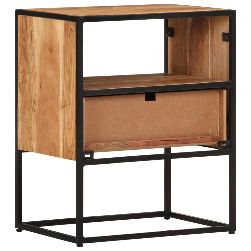 Bed Cabinet 40X30X50 Cm Solid Acacia Wood