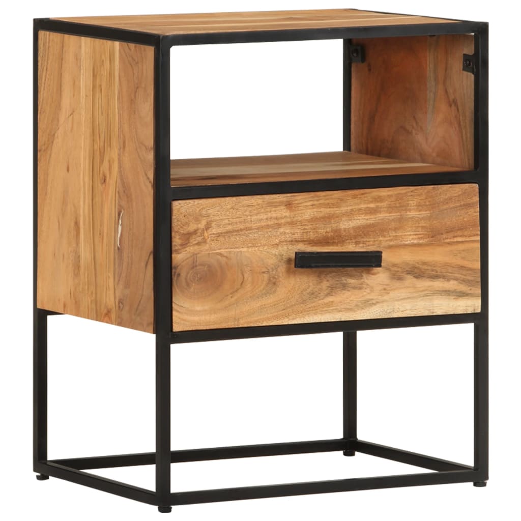 Bed Cabinet 40X30X50 Cm Solid Acacia Wood