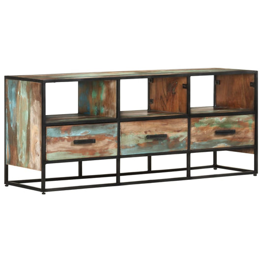 Tv Cabinet 110X30X45 Cm Solid Reclaimed Wood