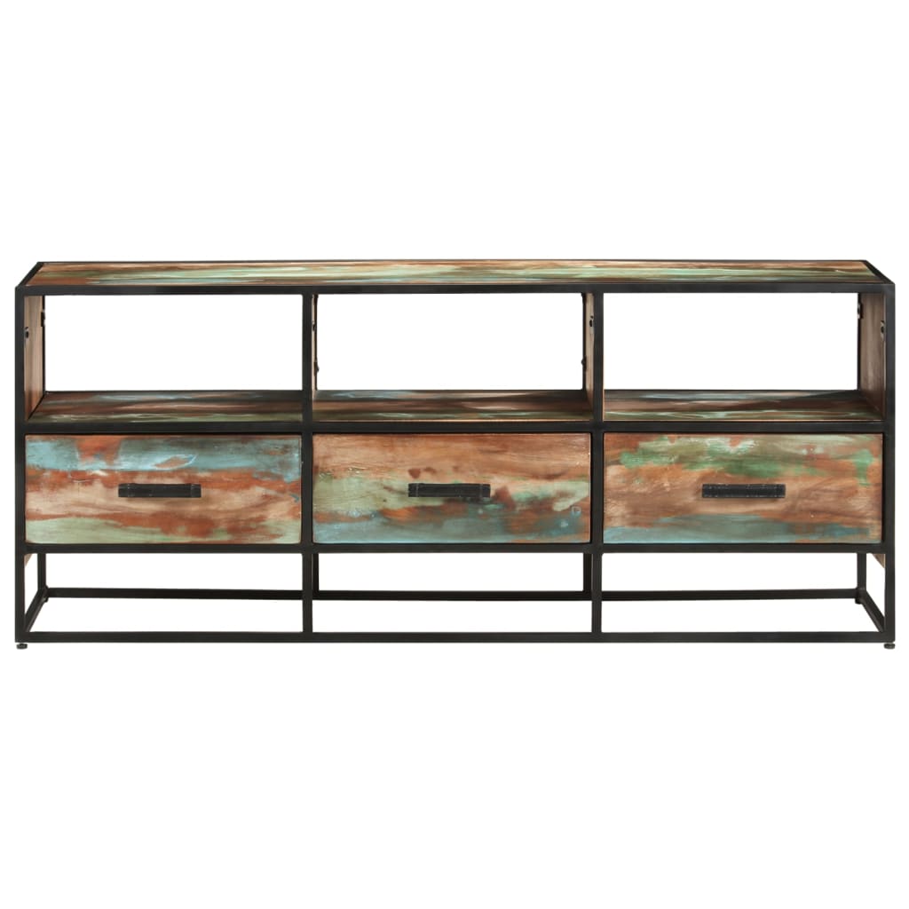 Tv Cabinet 110X30X45 Cm Solid Reclaimed Wood