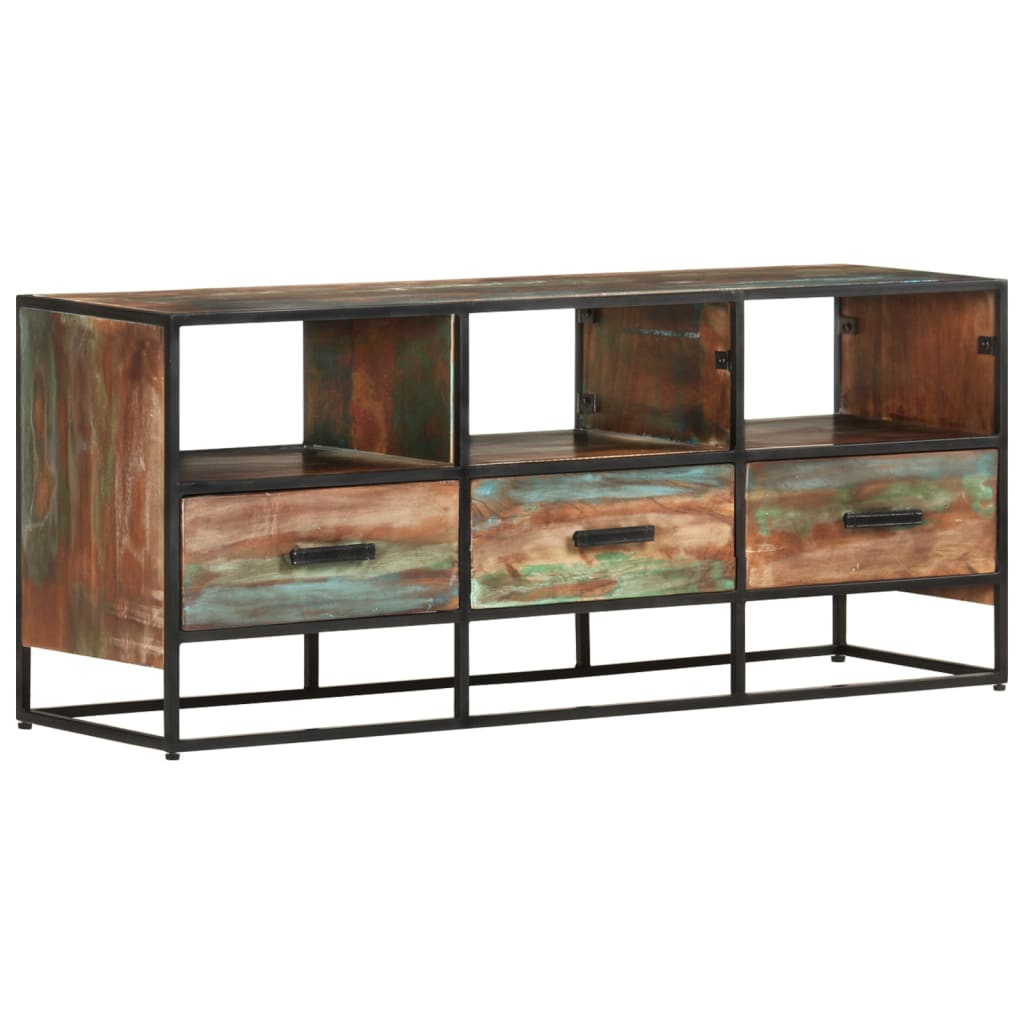 Tv Cabinet 110X30X45 Cm Solid Reclaimed Wood