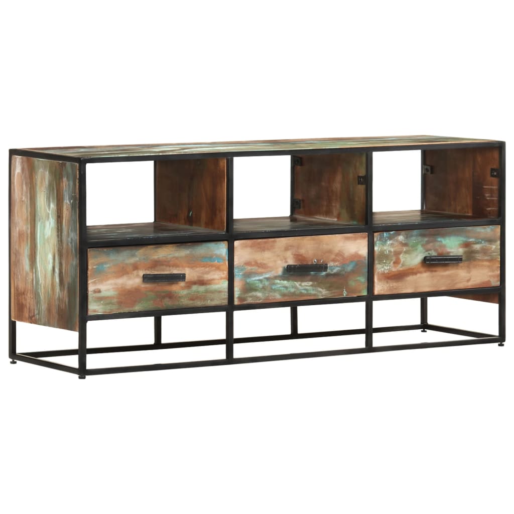 Tv Cabinet 110X30X45 Cm Solid Reclaimed Wood