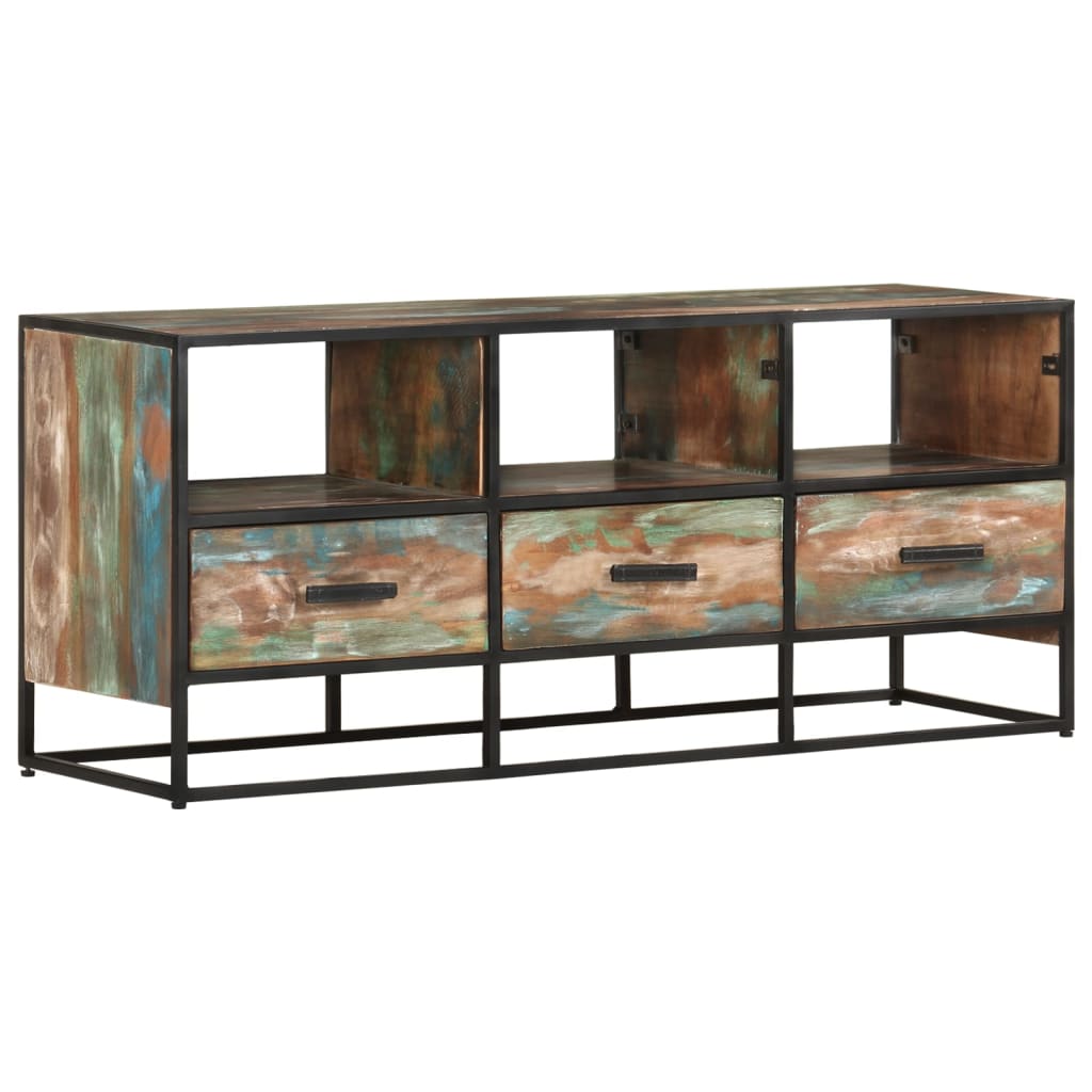 Tv Cabinet 110X30X45 Cm Solid Reclaimed Wood