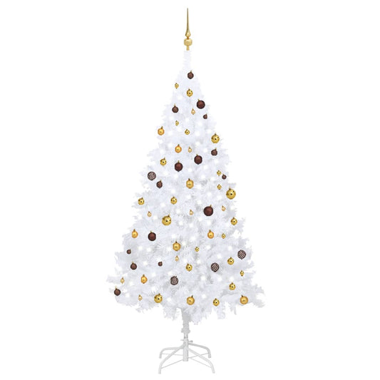 Artificial Pre-Lit Christmas Tree With Ball Set