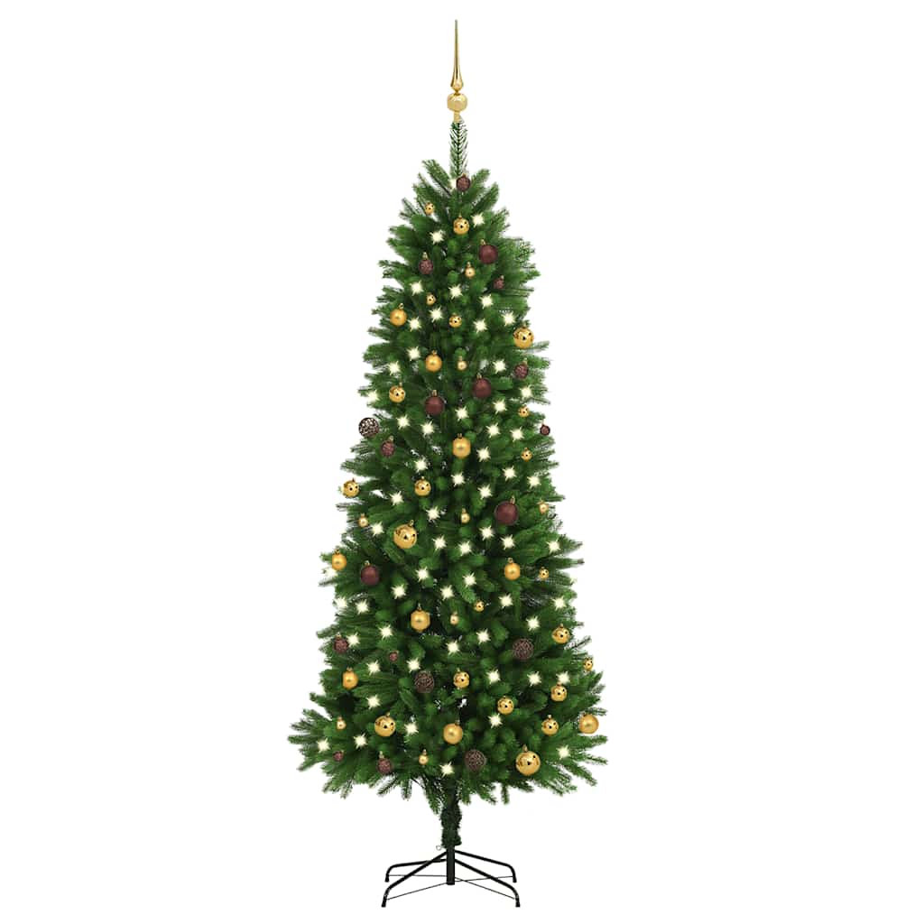 Artificial Pre-Lit Christmas Tree With Ball Set 150 Cm Green