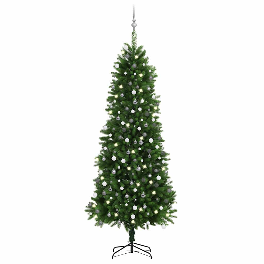 Artificial Pre-Lit Christmas Tree With Ball Set 150 Cm Green