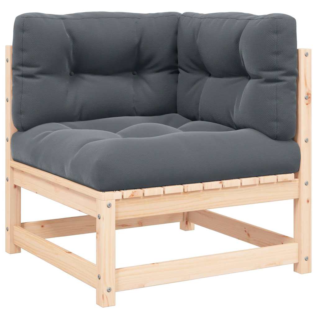 3 Piece Garden Lounge Set With Cushions Solid Pinewood