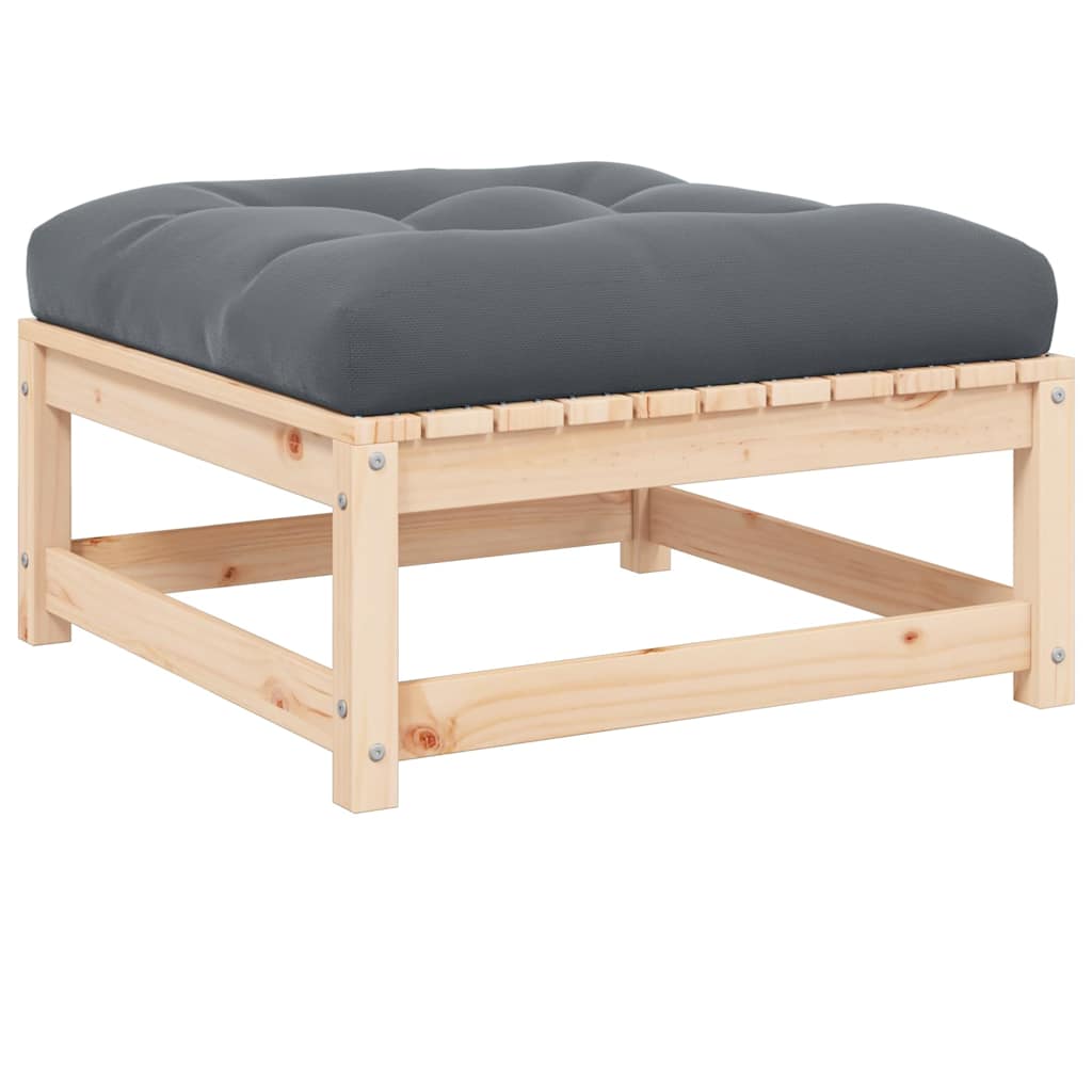 3 Piece Garden Lounge Set With Cushions Solid Pinewood