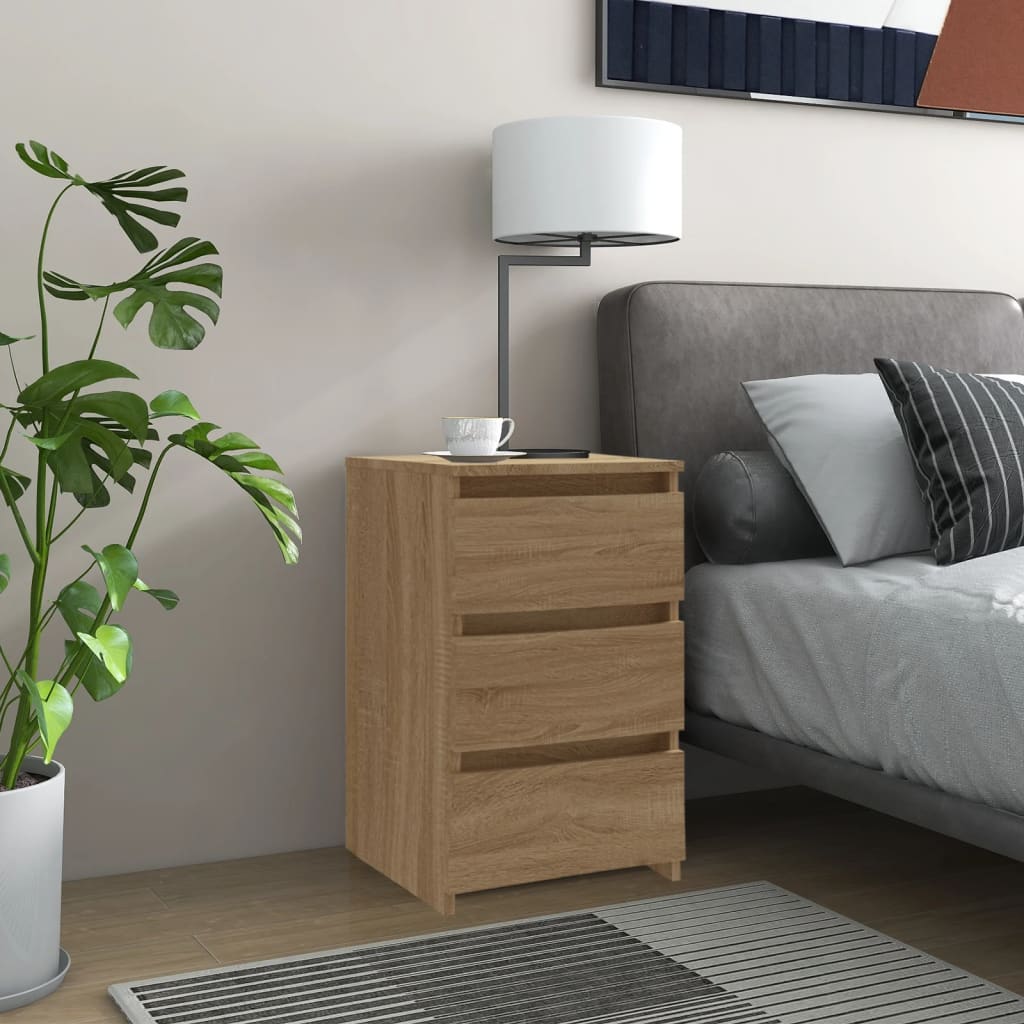 Bed Cabinet 40X35X62.5 Cm Engineered Wood