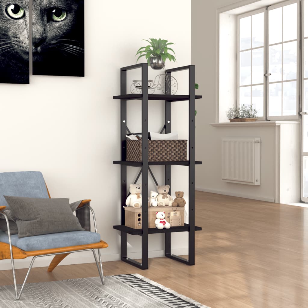 3-Tier Book Cabinet 40X30X Solid Pine