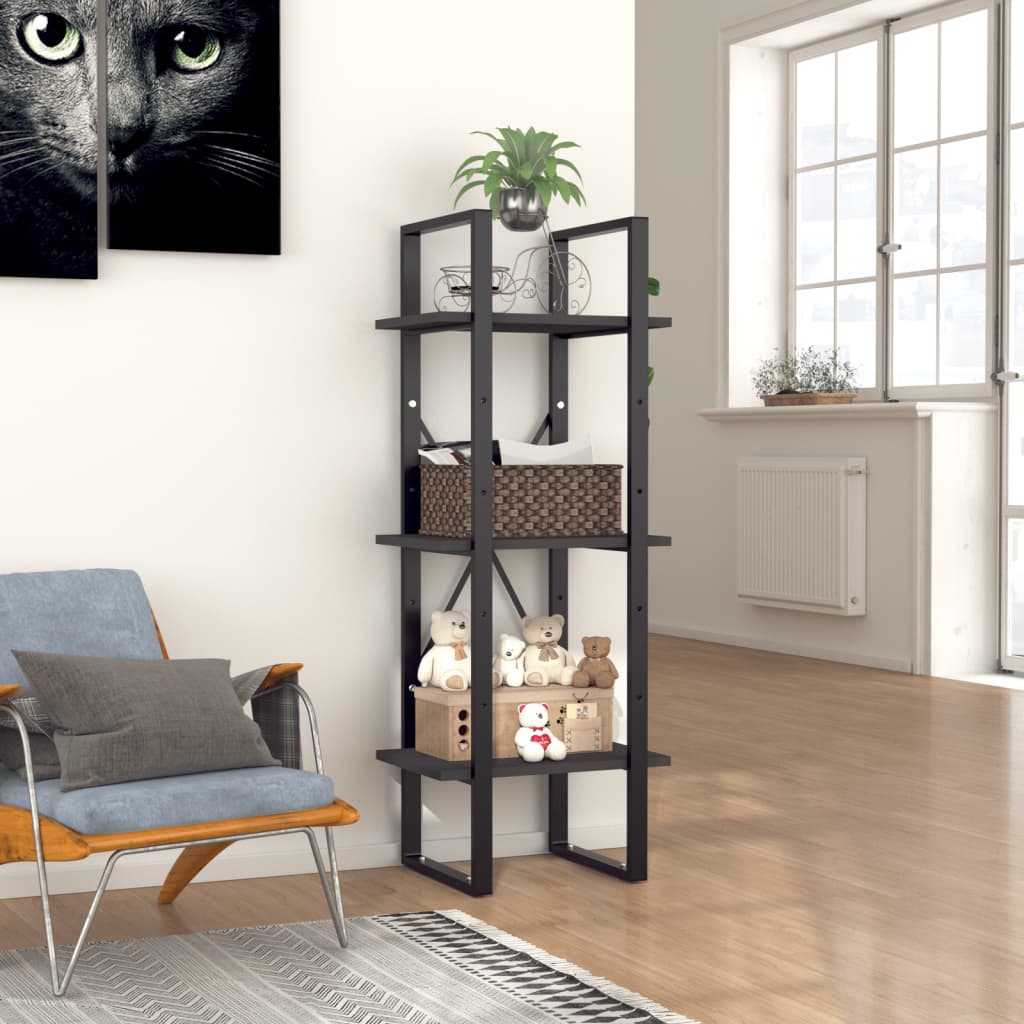 3-Tier Book Cabinet 40X30X Solid Pine