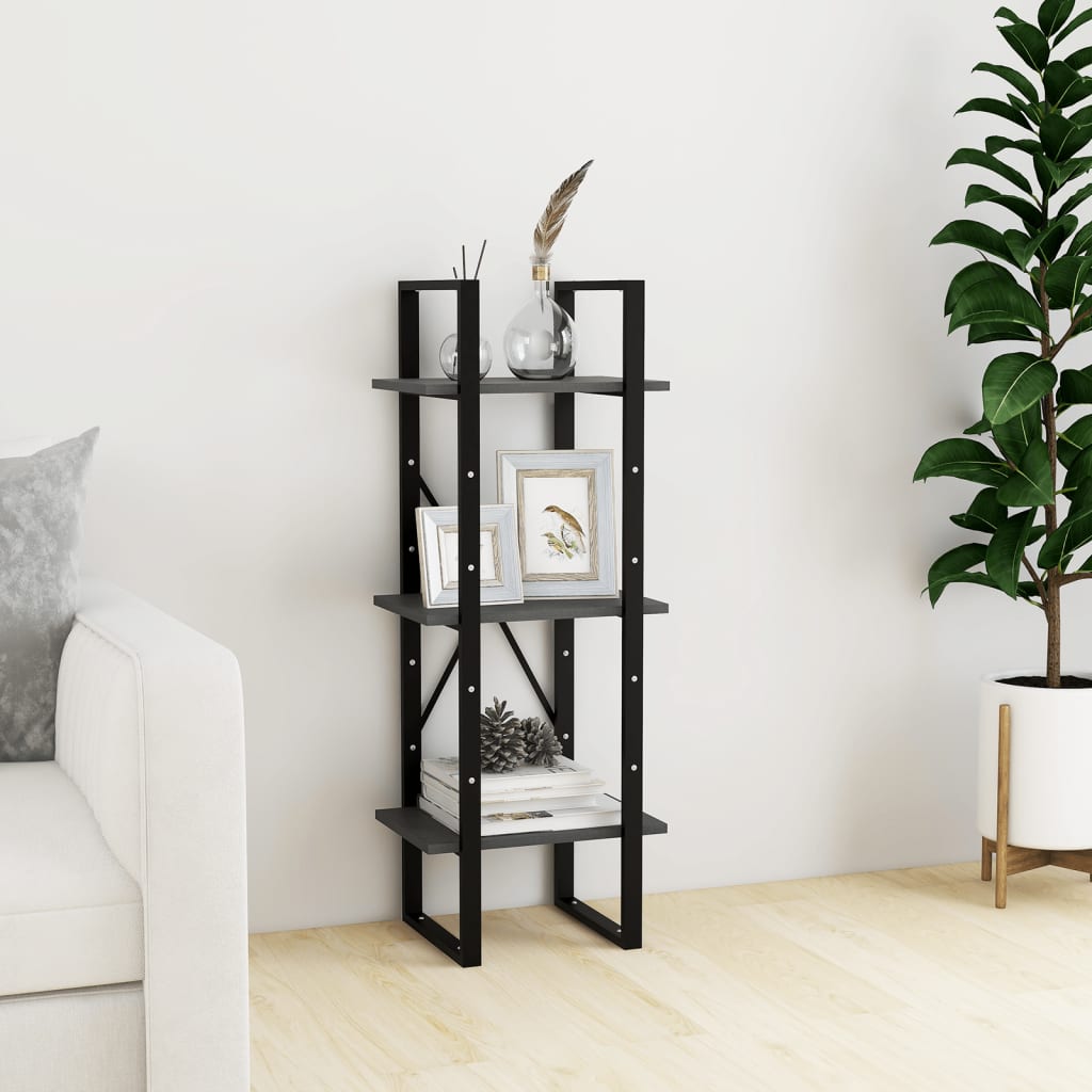 3-Tier Book Cabinet 40X30X Solid Pine