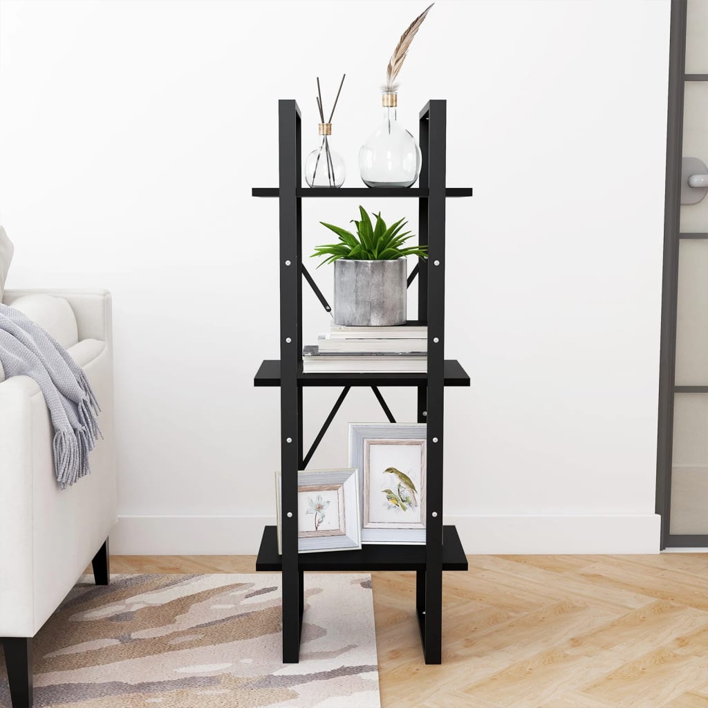 3-Tier Book Cabinet 40X30X Solid Pine