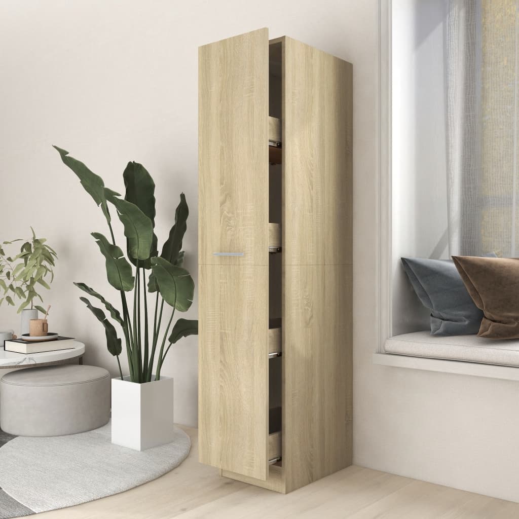 Apothecary Cabinet 30X42.5X150 Cm Engineered Wood