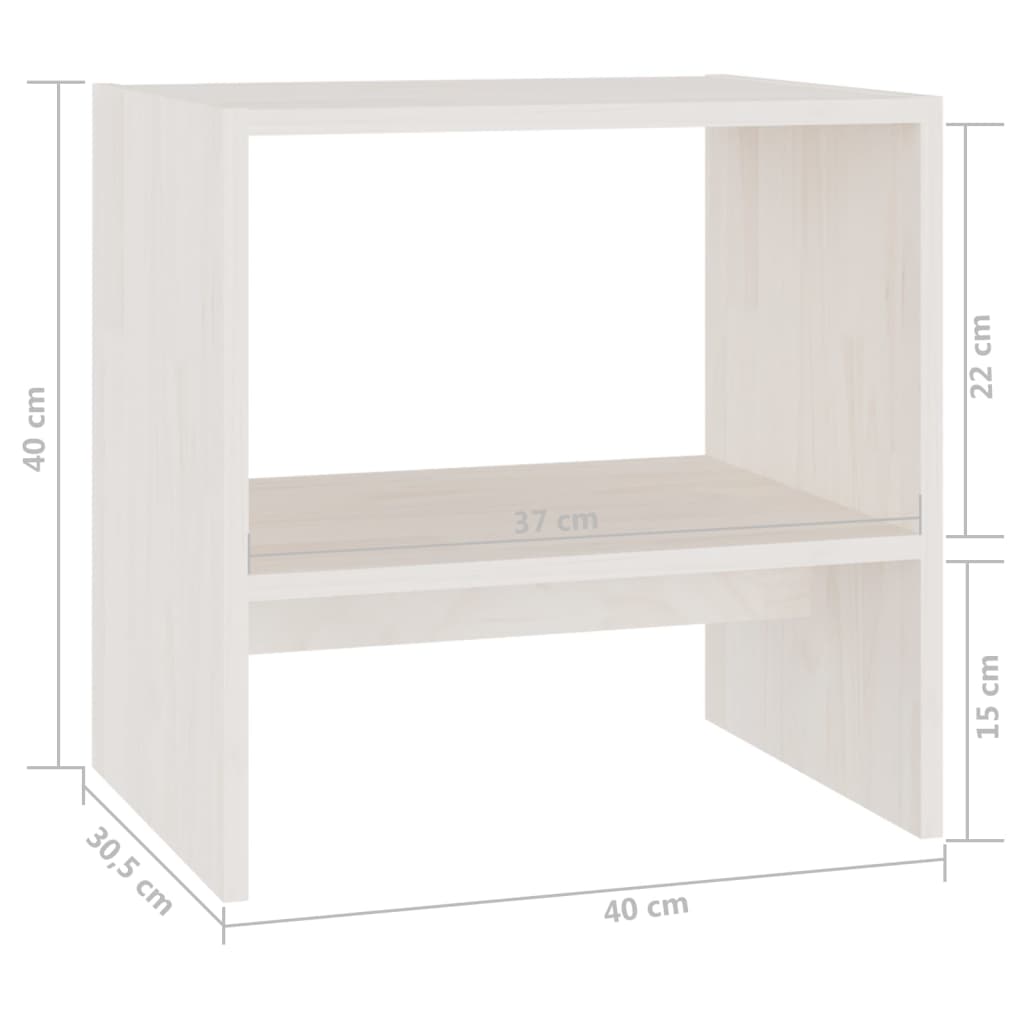 Bedside Cabinets 2 Pcs 40X30.5X40 Cm Solid Pinewood