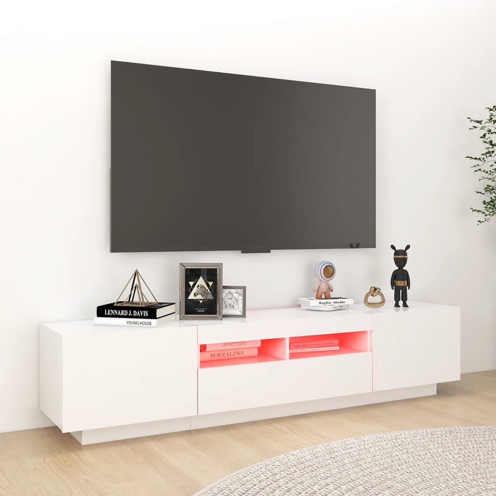 Tv Cabinet With Led Lights 180X35X40 Cm